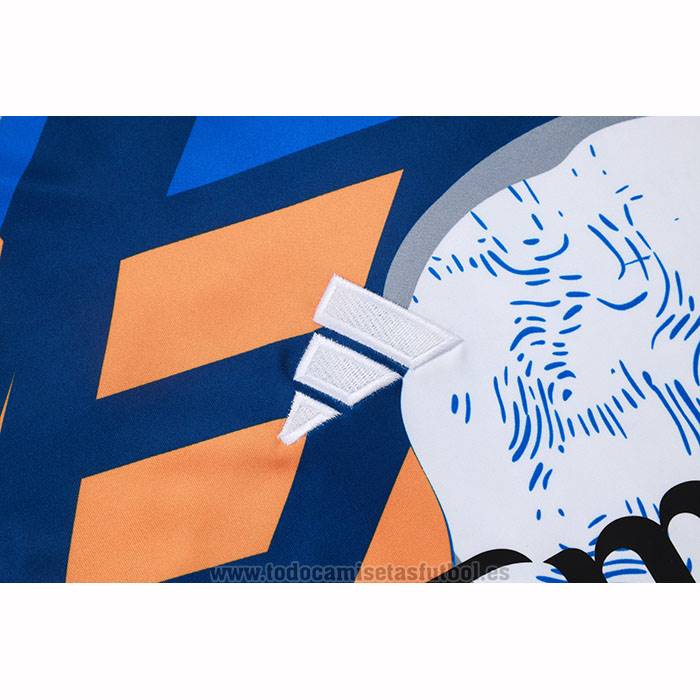 Chandal del Real Madrid Manga Corta 2025-2026 Blanco Azul - Pantalon Corto